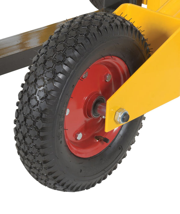 Vestil Steel Manual All-Terrain Pallet Truck Adjustable Width Forks 2,000 Lb. Capacity Yellow