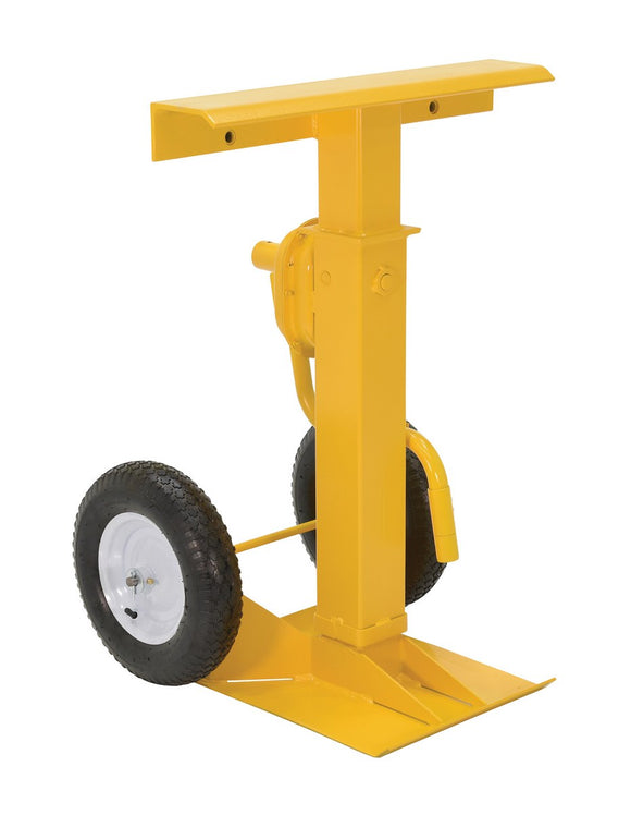 Vestil Steel Stabilizing Jack with Pneumatic Wheels 50000 Lb. Capacity Yellow