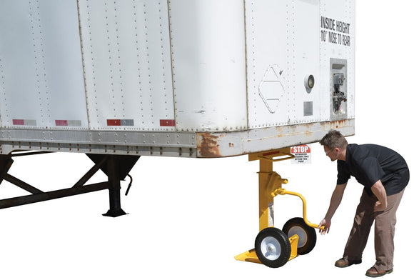 Vestil Steel Stabilizing Jack with Pneumatic Wheels 50000 Lb. Capacity Yellow