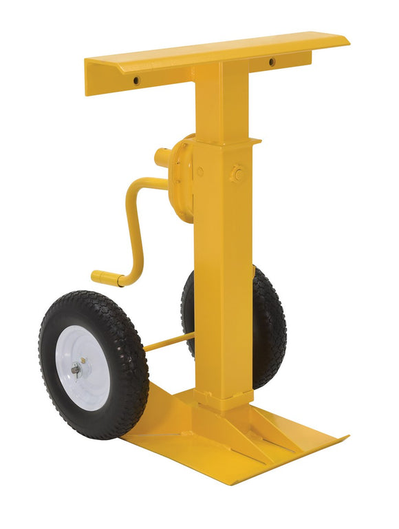Vestil Steel Stabilizing Jack with Solid Foam Wheels 50000 Lb. Capacity Yellow