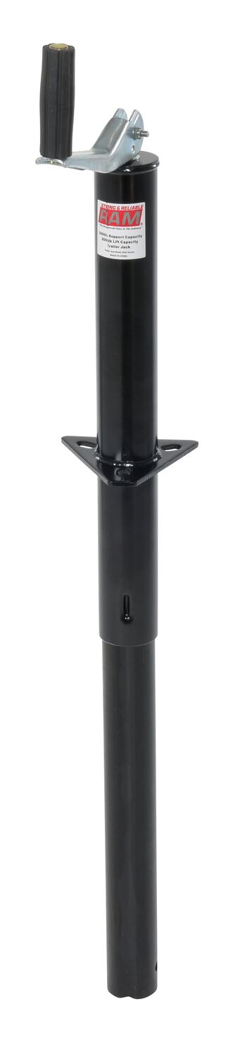 Vestil Steel Top Crank Trailer Jack 5 In. x 9-3/4 In. x 26 In. 2000 Lb. Capacity Black