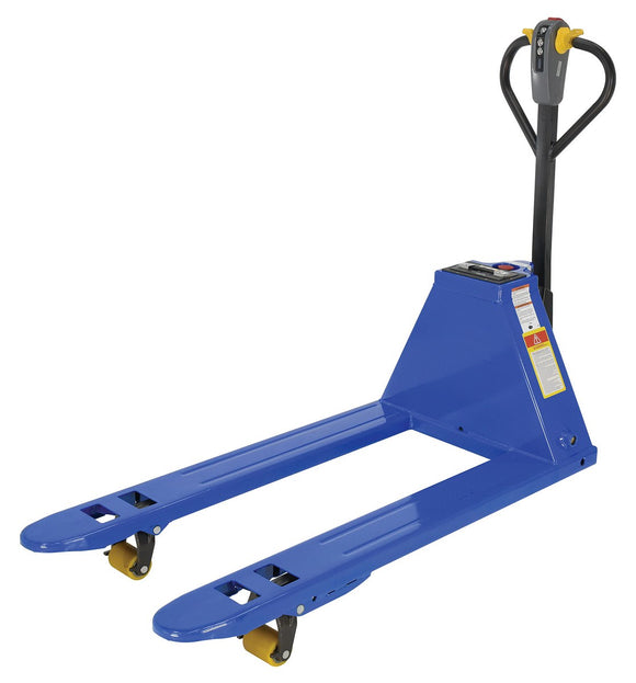 Vestil Steel Fully Electric Pallet Truck 27 In. x 48 In. 3000 Lb. Capacity Blue