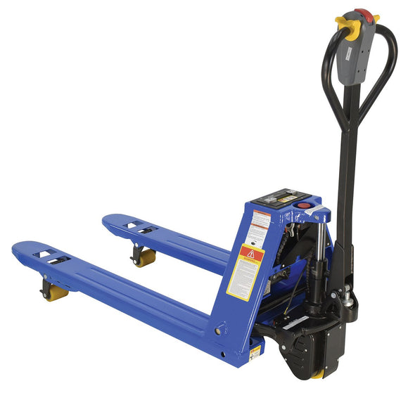 Vestil Steel Fully Electric Pallet Truck 27 In. x 48 In. 3000 Lb. Capacity Blue