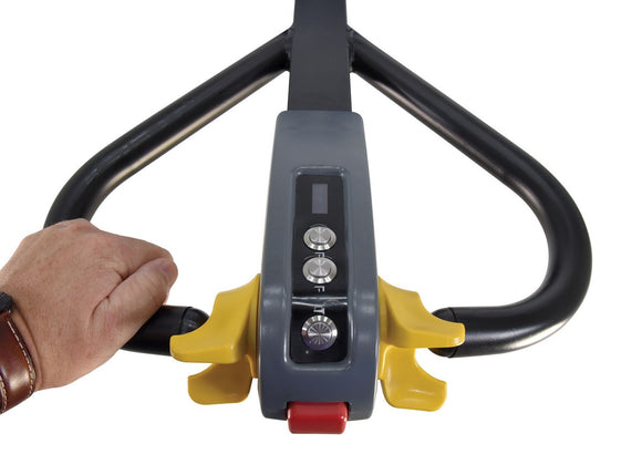 Vestil Steel Fully Electric Pallet Truck 27 In. x 48 In. 3000 Lb. Capacity Blue