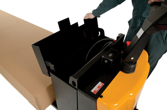 Vestil Steel Fully Powered Electric Pallet Truck with Lead Acid Batteries 27 In. Width 4500 Lb. Capacity Black