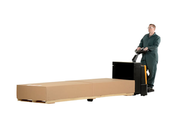 Vestil Steel Fully Powered Electric Pallet Truck with Lead Acid Batteries 27 In. Width 4500 Lb. Capacity Black