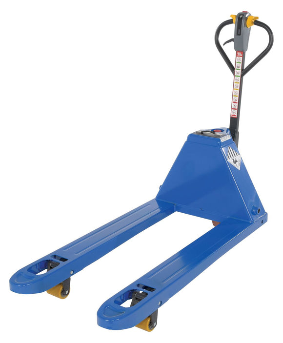 Vestil Steel Semi Electric Pallet Jack 27 In. x 48 In. 4000 Lb. Capacity