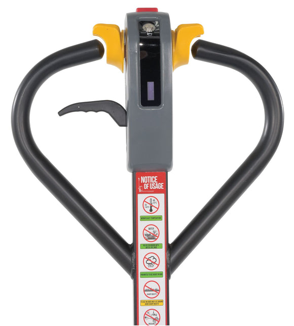 Vestil Steel Semi Electric Pallet Jack 27 In. x 48 In. 4000 Lb. Capacity