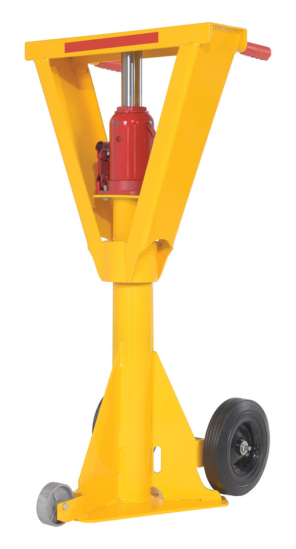 Vestil Steel Hydraulic Beam Trailer Stabilizing Jack 100,000 Lb. Static Capacity Yellow