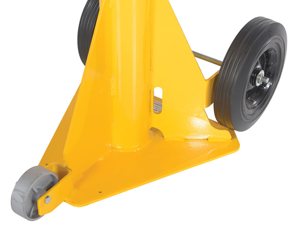 Vestil Steel Hydraulic Beam Trailer Stabilizing Jack 100,000 Lb. Static Capacity Yellow