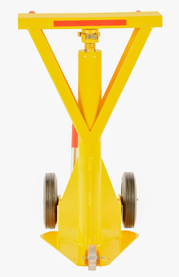 Vestil Steel Beam Trailer Stabilizing Ratchet Jack 26-11/16 In. x 23-3/4 In. x 40 In. 40,000 Lb. Capacity Yellow
