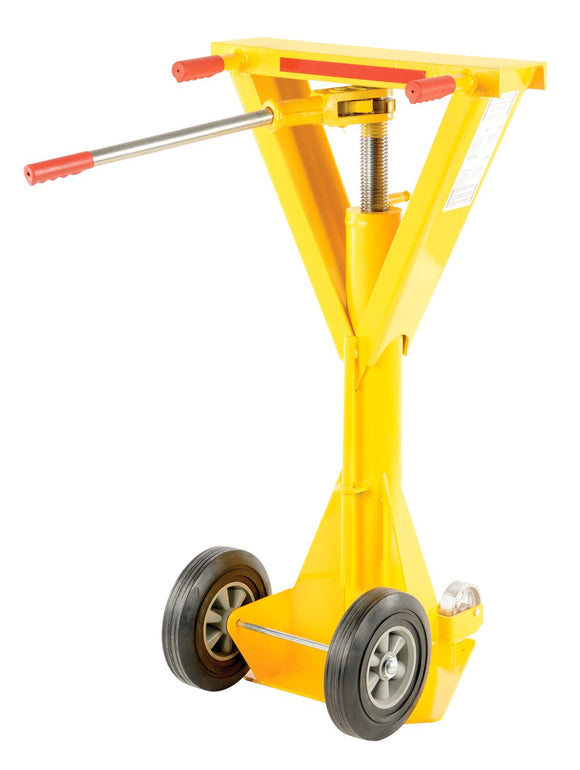 Vestil Steel Beam Trailer Stabilizing Ratchet Jack 26-11/16 In. x 23-3/4 In. x 40 In. 40,000 Lb. Capacity Yellow