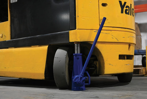 Vestil Steel Mechanical Screw Jack 8-7/16 In. x 6-5/16 In. x 35-3/4 In. 40,000 Lb. Capacity Blue