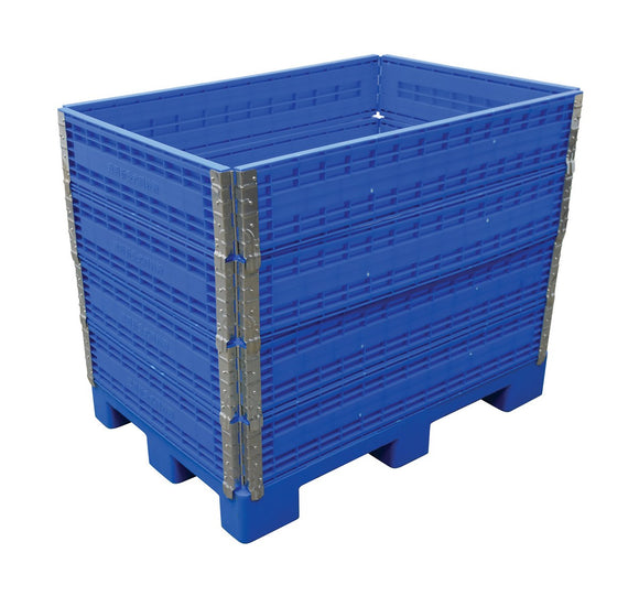Vestil Polyethylene Multi Height Container 31-1/2 In. x 47-1/4 In. x 37-1/2 In. 2500 Lb. Capacity Blue