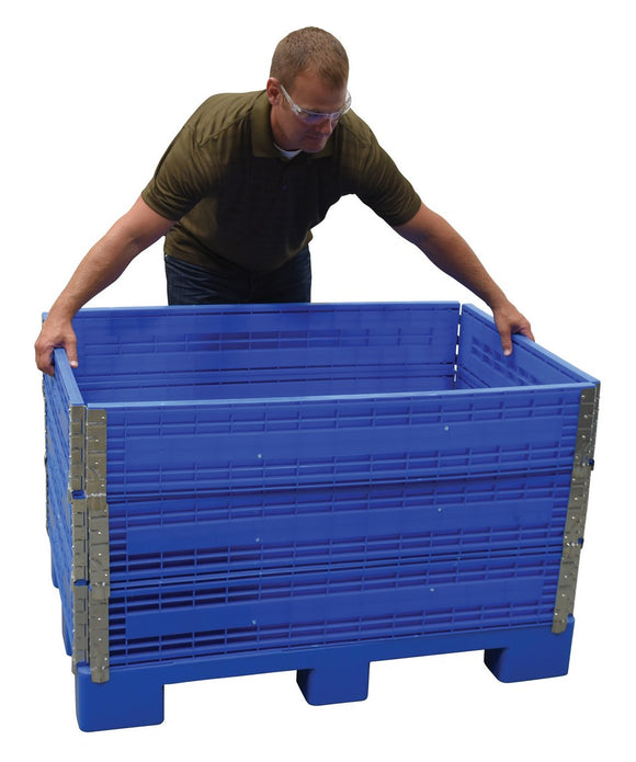 Vestil Polyethylene Multi Height Container 31-1/2 In. x 47-1/4 In. x 37-1/2 In. 2500 Lb. Capacity Blue