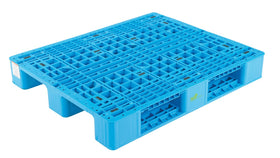Vestil High Density Polyethylene Stackable Pallet/Skid with Reinforcing Steel Tubes 39-1/4 In. x 47-1/8 In. x 6 In. 13,200 Lb. Static Floor Capacity Blue