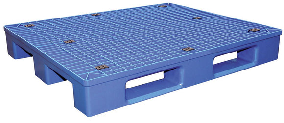 Vestil High Density Polyethylene Grated Top Rackable Pallet/Skid 47 In. x 39-1/4 In. x 6-1/2 In. 8,800 Lb. Floor Capacity Blue