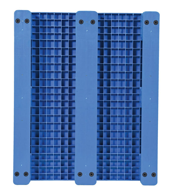 Vestil High Density Polyethylene Solid Top Rackable Pallet/Skid 39-1/4 In. x 47-1/8 In. x 6-1/2 In. 8,800 Lb. Floor Capacity Blue