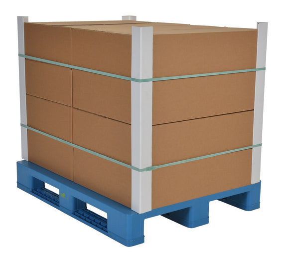Vestil High Density Polyethylene Solid Top Rackable Pallet/Skid 39-1/4 In. x 47-1/8 In. x 6-1/2 In. 8,800 Lb. Floor Capacity Blue