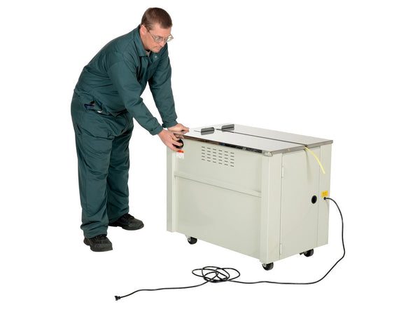 Vestil Steel Semi-Automatic Strapping Machine 23 In. x 35-1/2 In. x 30 In. Cream