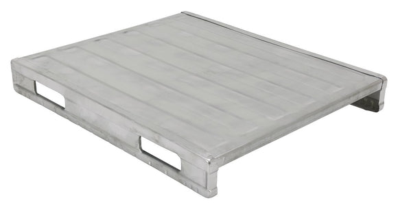 Vestil Galvanized Steel Solid Deck Pallet 39-1/2 In. x 47 In. x 5-7/8 In. 4,000 Lb. Floor Capacity Gray