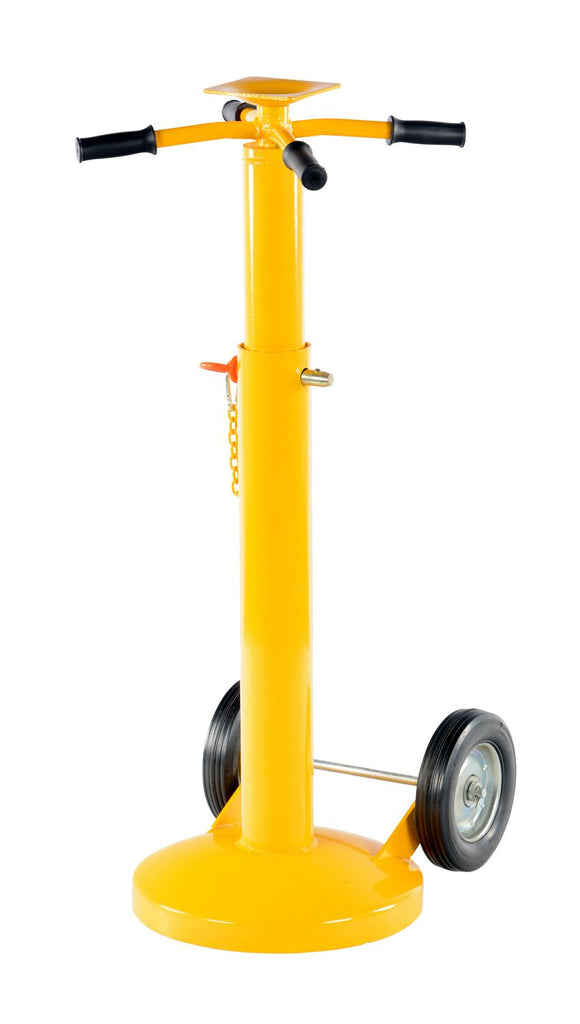 Vestil Steel Economy Stabilizing Jack with Hard Rubber Wheels 18-1/4 In. x 16-5/8 In. x 41 In. 5,000 Lb. Lifting Capacity Yellow