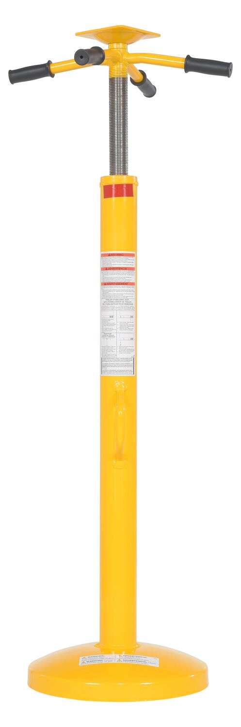 Vestil Steel Economy Stabilizing Jack with Round Base 16-5/8 In. x 16-5/8 In. x 44 In. 5,000 Lb. Lifting Capacity Yellow