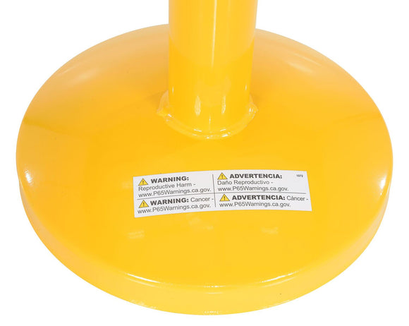 Vestil Steel Economy Stabilizing Jack with Round Base 16-5/8 In. x 16-5/8 In. x 44 In. 5,000 Lb. Lifting Capacity Yellow