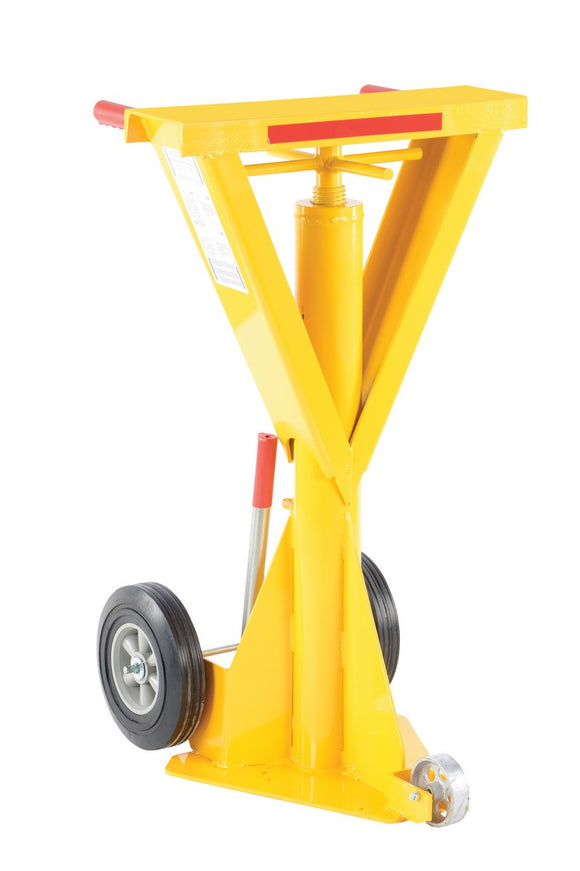 Vestil Steel Trailer Stabilizing Spin Top Beam Jack 27-7/16 In. x 23-7/8 In. x 40 In. 50,000 Lb. Lifting Capacity Yellow