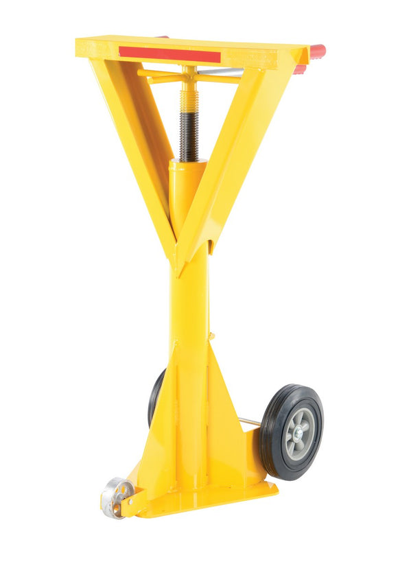 Vestil Steel Trailer Stabilizing Spin Top Beam Jack 27-7/16 In. x 23-7/8 In. x 40 In. 50,000 Lb. Lifting Capacity Yellow