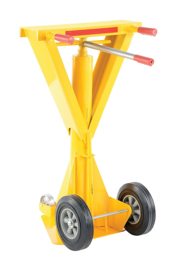 Vestil Steel Trailer Stabilizing Spin Top Beam Jack 27-7/16 In. x 23-7/8 In. x 40 In. 50,000 Lb. Lifting Capacity Yellow