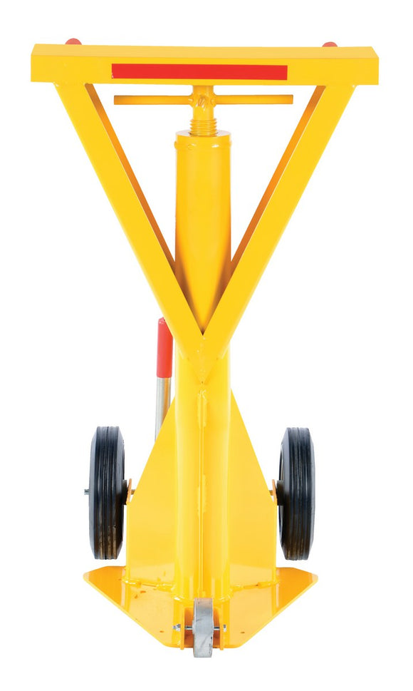 Vestil Steel Trailer Stabilizing Spin Top Beam Jack 27-7/16 In. x 23-7/8 In. x 40 In. 50,000 Lb. Lifting Capacity Yellow