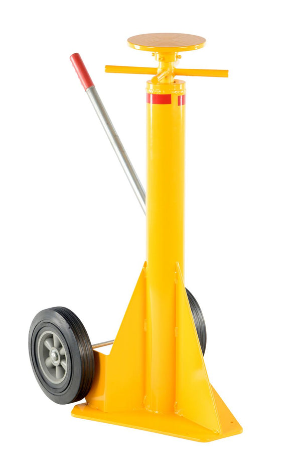 Vestil Steel Trailer Stabilizing Spin Top Jack 26-5/8 In. x 17-5/8 In. x 39-1/2 In. 40,000 Lb. Capacity Yellow