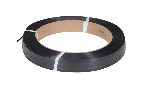 Vestil Polypropylene Strapping 1/2 In. Width 4,500 Ft. 16 In. x 3 In. Core Black