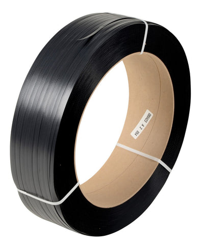 Vestil Polypropylene Strapping 1/2 In. Width 9,000 Ft. 16 In. x 6 In. Core Black