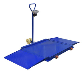 Vestil Steel Portable Diamond Plate Scale 3,000 Lb. Capacity Blue