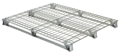 Vestil Galvanized Steel Welded Wire Pallet 4,000 Lb. Capacity Gray