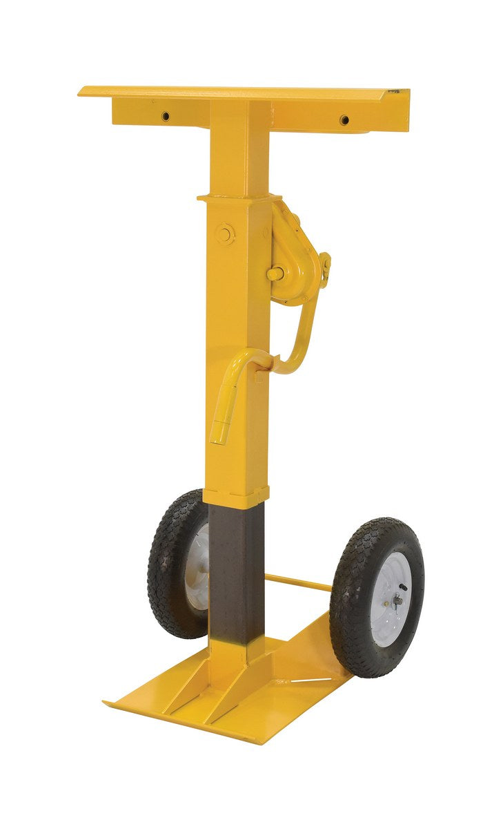 Vestil Steel Stabilizing Jack with Pneumatic Wheels 50000 Lb. Capacity Yellow