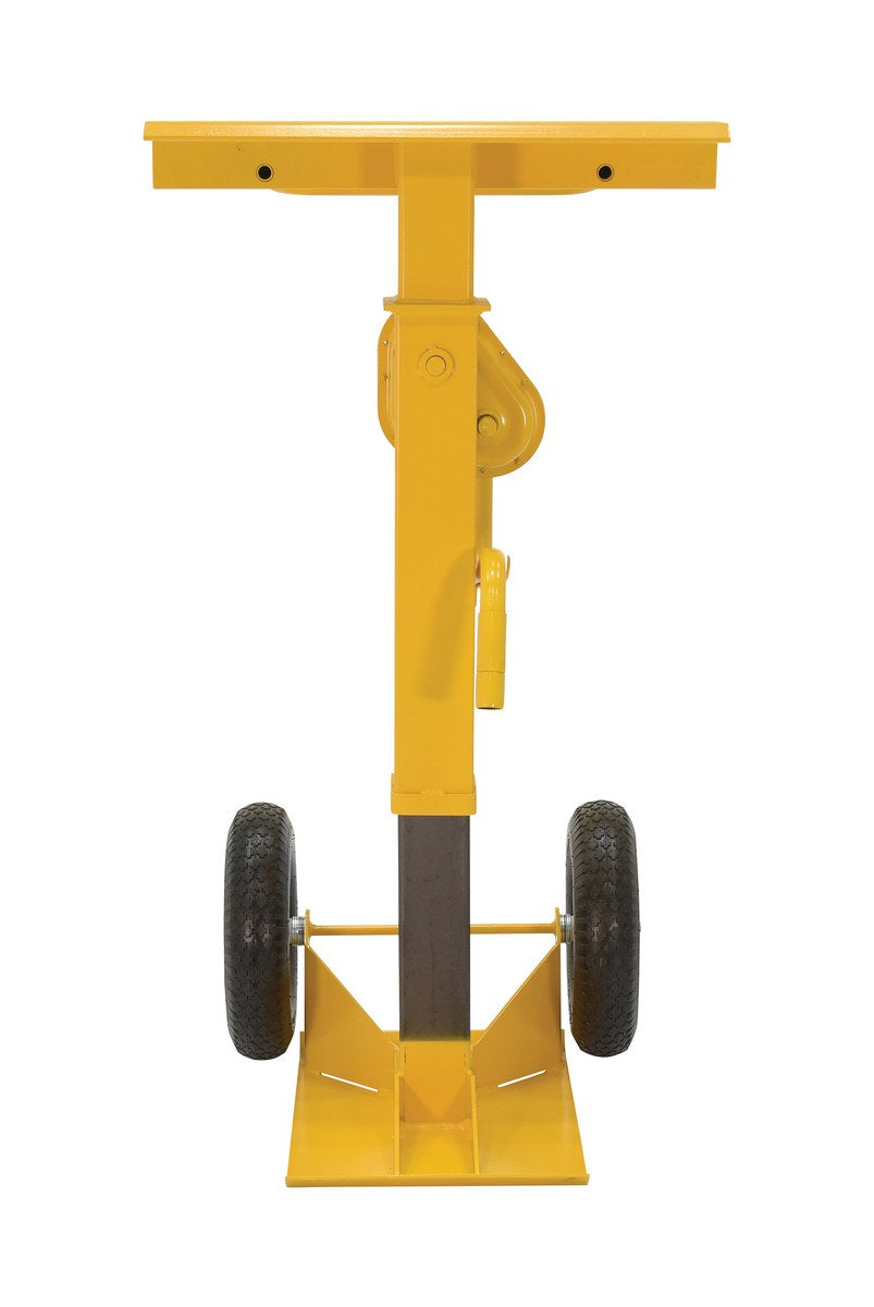 Vestil Steel Stabilizing Jack with Pneumatic Wheels 50000 Lb. Capacity Yellow