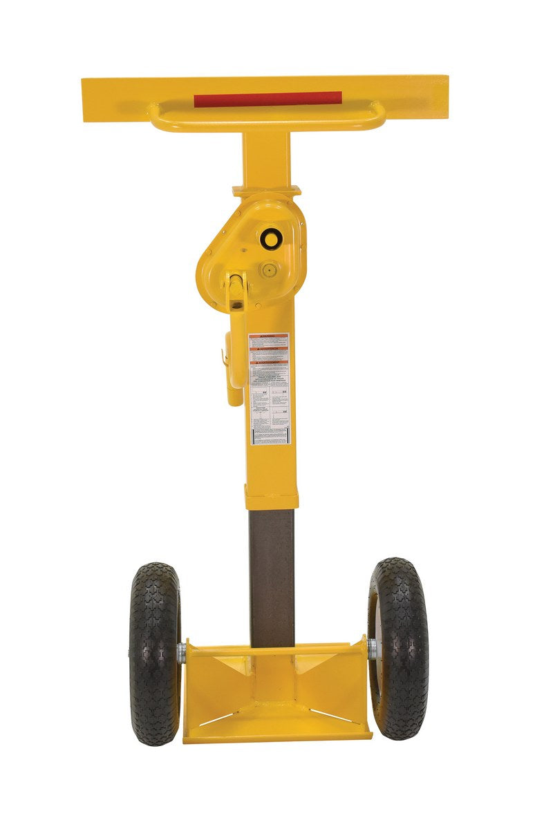 Vestil Steel Stabilizing Jack with Pneumatic Wheels 50000 Lb. Capacity Yellow