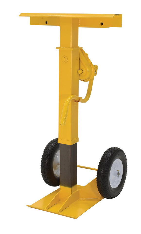 Vestil Steel Stabilizing Jack with Solid Foam Wheels 50000 Lb. Capacity Yellow