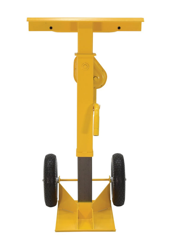 Vestil Steel Stabilizing Jack with Solid Foam Wheels 50000 Lb. Capacity Yellow