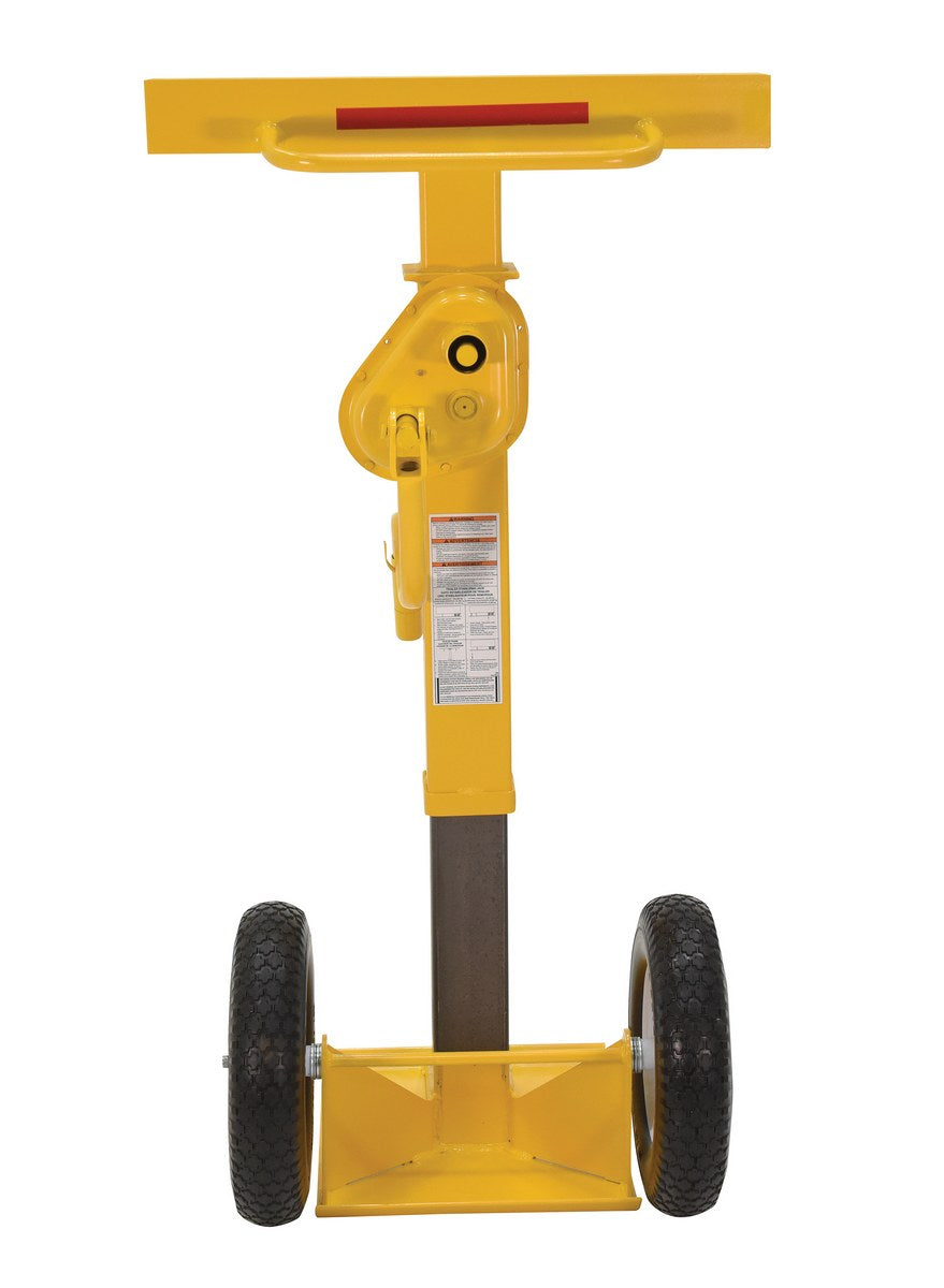 Vestil Steel Stabilizing Jack with Solid Foam Wheels 50000 Lb. Capacity Yellow