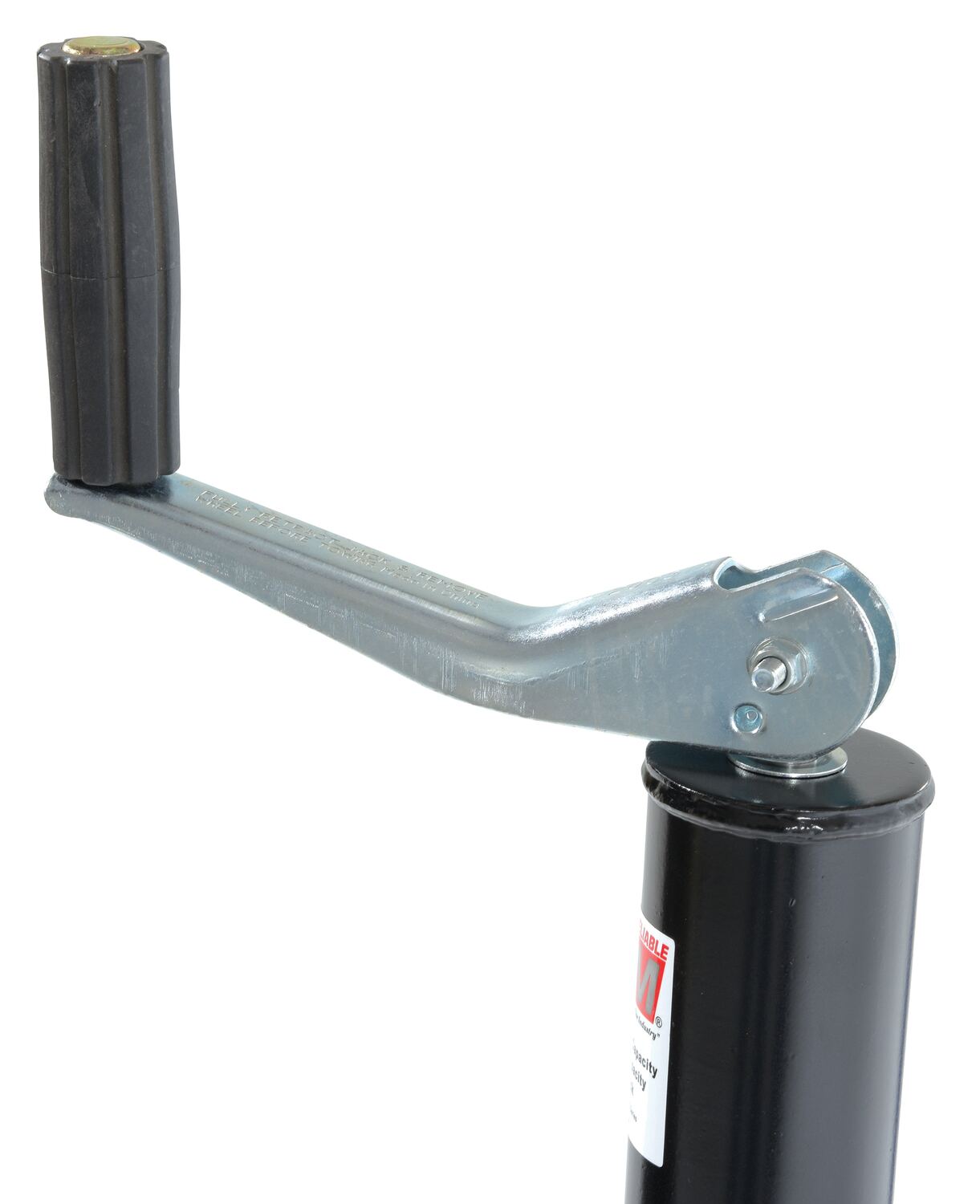 Vestil Steel Top Crank Trailer Jack 5 In. x 9-3/4 In. x 26 In. 2000 Lb. Capacity Black