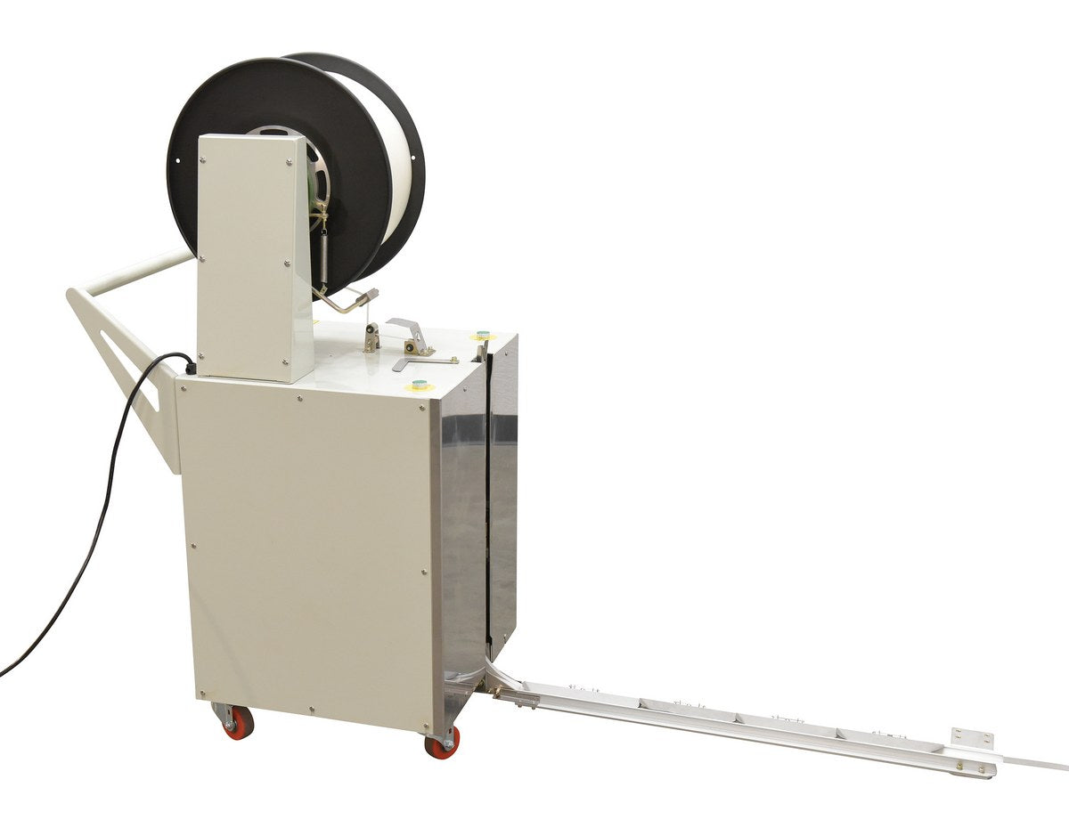Vestil Steel Semi Automatic Pallet Probe Strapping Machine 23 In. x 31-1/2 In. x 55 In. 175 Lb. Maximum Tension White