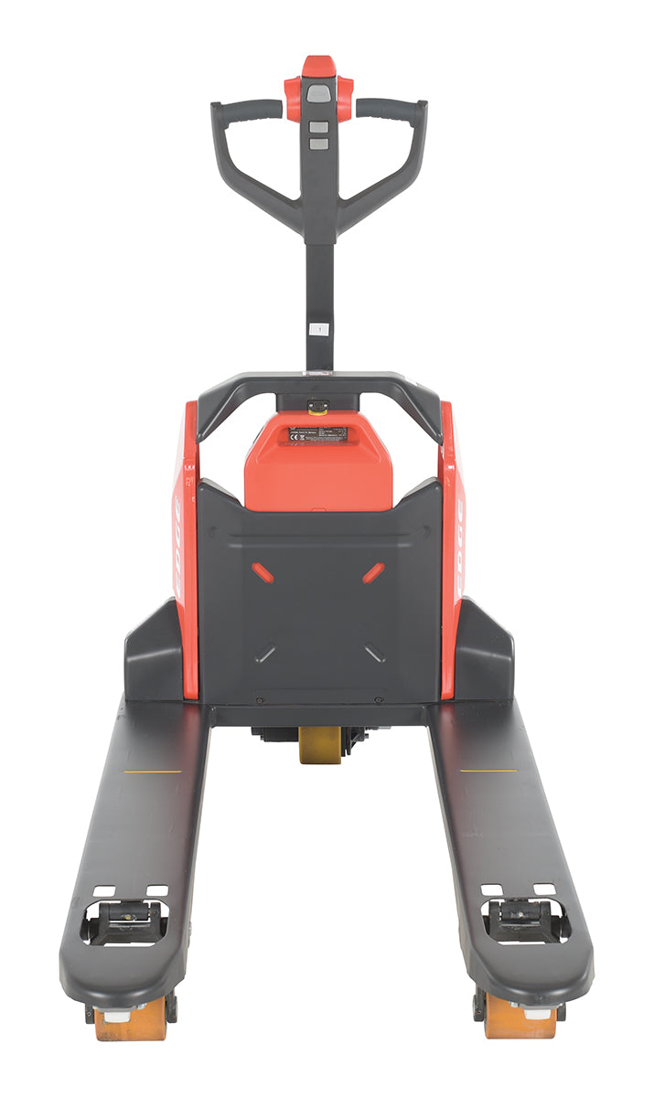 Vestil Steel Fully Powered Electric Pallet Truck 3,300 Lb. Capacity Blue / Black / Red