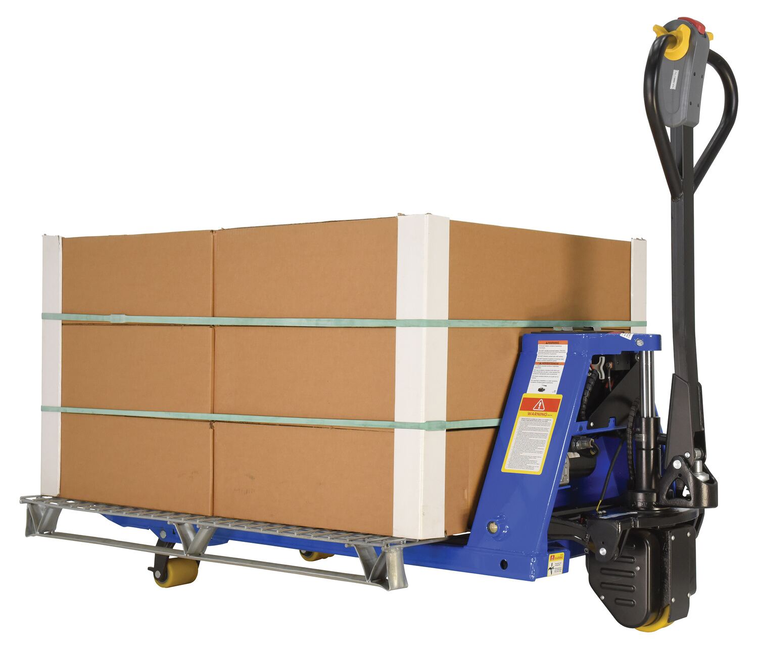 Vestil Steel Fully Electric Pallet Truck 27 In. x 48 In. 3000 Lb. Capacity Blue