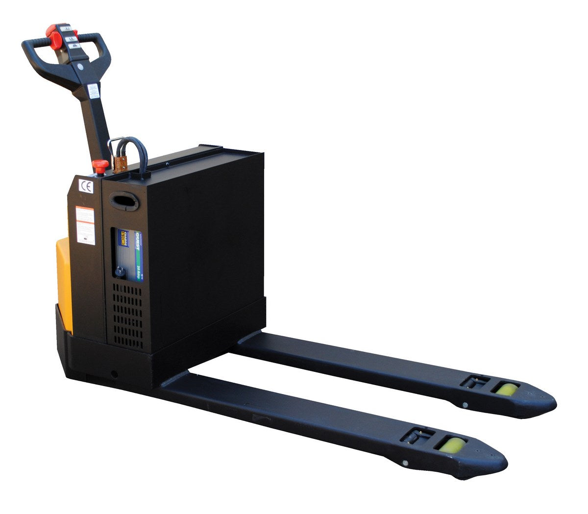 Vestil Steel Fully Powered Electric Pallet Truck with Lead Acid Batteries 27 In. Width 4500 Lb. Capacity Black