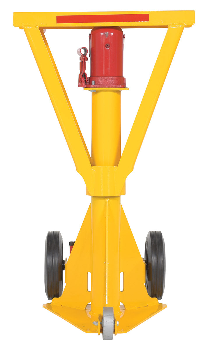 Vestil Steel Hydraulic Beam Trailer Stabilizing Jack 100,000 Lb. Static Capacity Yellow