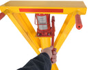 Vestil Steel Hydraulic Beam Trailer Stabilizing Jack 100,000 Lb. Static Capacity Yellow-2